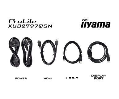 IIYAMA iiyama XUB2797QSN-B2, 68,6 cm (27''), USB, USB-C, Ethernet, Kit (USB), schwarz