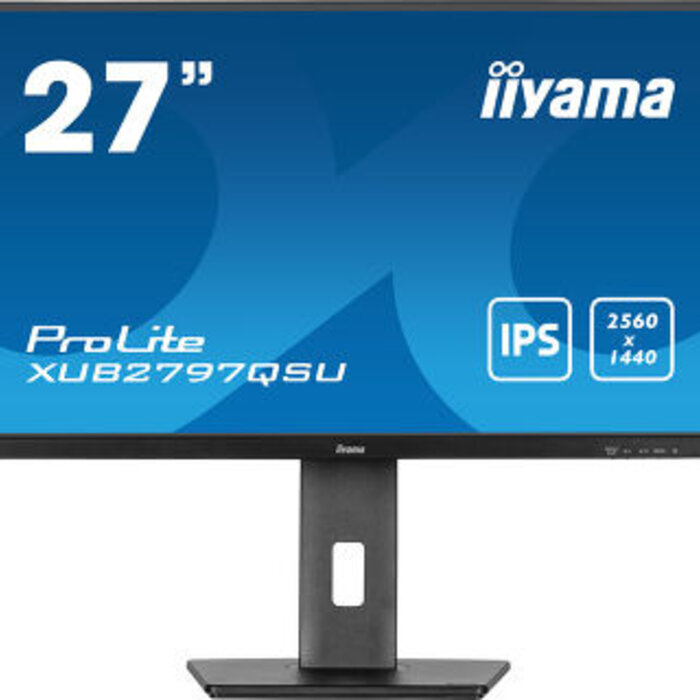 IIYAMA XUB2797QSU-B2- iiyama ProLite XUB2797QSU-B2, 68,6 cm (27''), USB, kit (USB), zwart