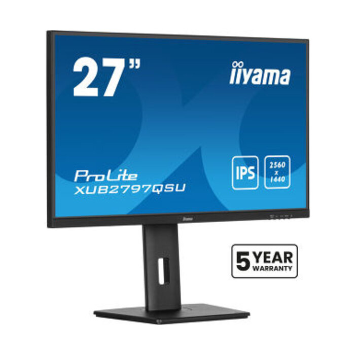 IIYAMA XUB2797QSU-B2- iiyama ProLite XUB2797QSU-B2, 68,6 cm (27''), USB, kit (USB), zwart