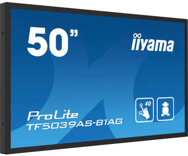 IIYAMA ProLite TF5039AS-B1AG, 24/7, 125,7 cm (49,5''), capacitivo proyectado, 4K, USB, RS232, Ethernet, Android, kit (USB)