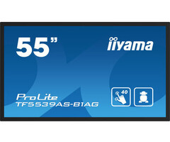 IIYAMA iiyama ProLite TF5539AS-B1AG, 24/7, 138,6 cm (54,6''), capacitif projeté, 4K, USB, RS232, Ethernet, Android, kit (USB)