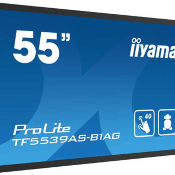 IIYAMA TF5539AS-B1AG- iiyama ProLite TF5539AS-B1AG, 24/7, 138.6cm (54.6''), Projected Capacitive, 4K, USB, RS232, Ethernet, Android, kit (USB)