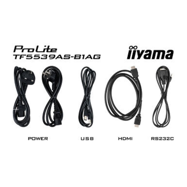 IIYAMA TF5539AS-B1AG- iiyama ProLite TF5539AS-B1AG, 24/7, 138,6 cm (54,6''), Capacitivo proiettato, 4K, USB, RS232, Ethernet, Android, kit (USB)