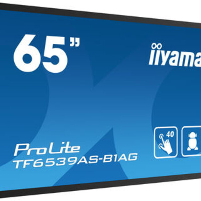 IIYAMA TF6539AS-B1AG- iiyama ProLite TF6539AS-B1AG, 24/7, 164cm (64,6''), Projected Capacitive, 4K, USB, RS232, Ethernet, Android, kit (USB)