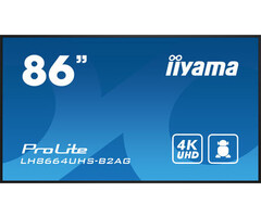 IIYAMA LH8664UHS-B2AG- iiyama ProLite LH8664UHS-B2AG, 24/7, 139 cm (55''), 164 cm (64,6''), 217,4 cm (85,6''), 4K, USB, RS232, Ethernet, Wi-Fi, Android, Kit (RS232), schwarz