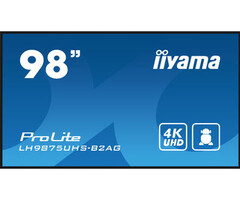 IIYAMA LH9875UHS-B2AG- iiyama ProLite LH9875UHS-B2AG, 247.7 cm (98''), 4K, USB, RS232, Ethernet, kit (RS232), black
