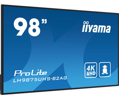 IIYAMA iiyama ProLite LH9875UHS-B2AG, 247,7 cm (98''), 4K, USB, RS232, Ethernet, kit (RS232), negro