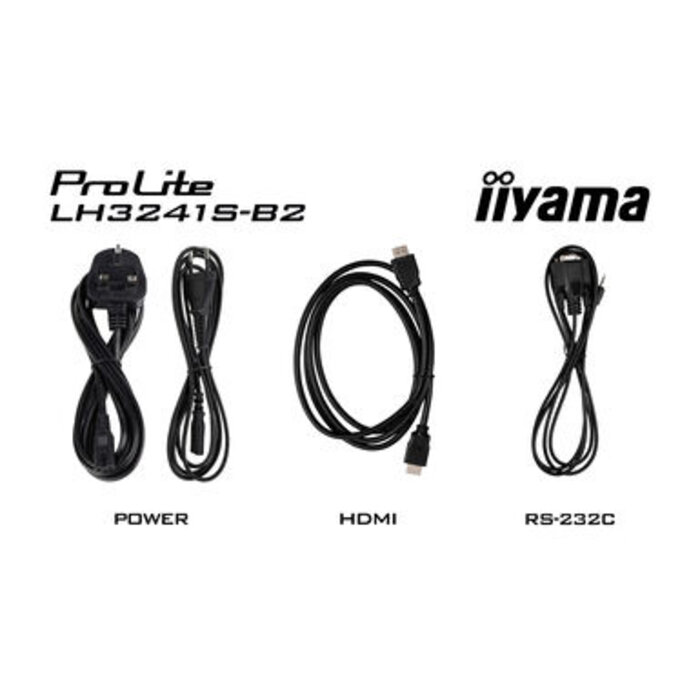 IIYAMA LH3241S-B2- iiyama ProLite LH3241S-B2, 80 cm (31,5''), Full HD, USB, RS232, Ethernet, kit (RS232), nero