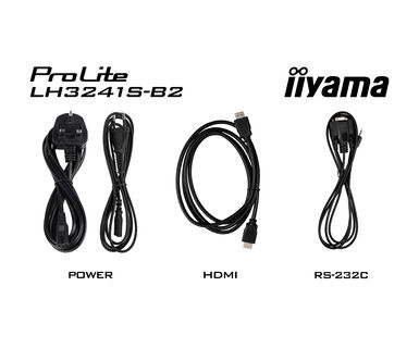 IIYAMA iiyama ProLite LH3241S-B2, 80 cm (31,5''), Full HD, USB, RS232, Ethernet, kit (RS232), negro