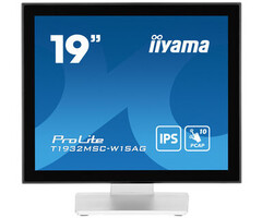 IIYAMA T1932MSC-W1SAG- iiyama ProLite T1932MSC-W1SAG, 48,3 cm (19''), geprojecteerd capacitief, 10 TP, kit (USB), zwart, wit