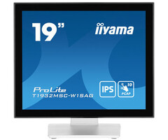 IIYAMA T1932MSC-W1SAG- iiyama ProLite T1932MSC-W1SAG, 48,3 cm (19''), geprojecteerd capacitief, 10 TP, kit (USB), zwart, wit