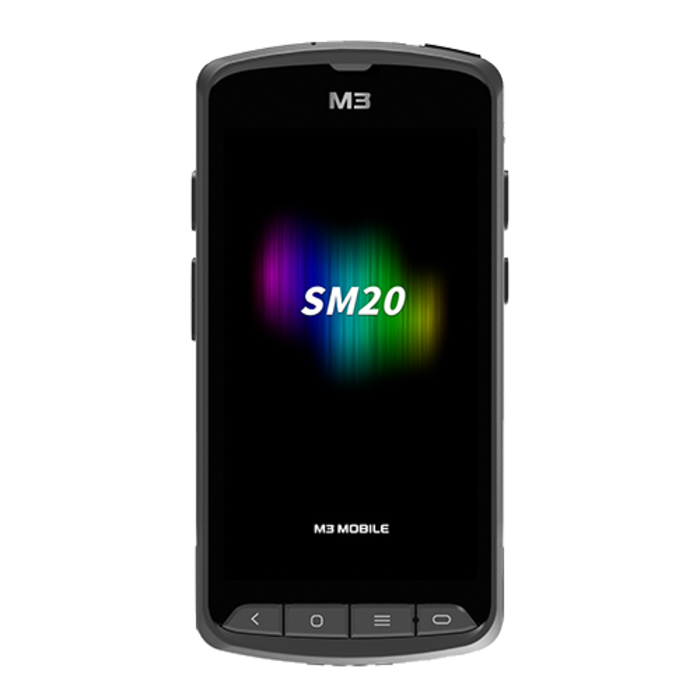 M3 SM2X4R-S3CHSE-HF-ST- M3 Mobile SM20, 2D, SE4750, 12,7 cm (5''), GPS, USB, BT (5.1), Wi-Fi, 4G, NFC, Android, GMS, ext. bat., RB, noir