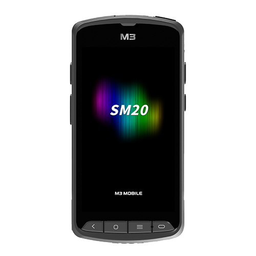 M3 SM2X4R-S3CHSE-HF-ST-M3 Móvil SM20, 2D, SE4750, 12,7 cm (5''), GPS, USB, BT (5.1), Wi-Fi, 4G, NFC, Android, GMS, batería externa, RB, negro
