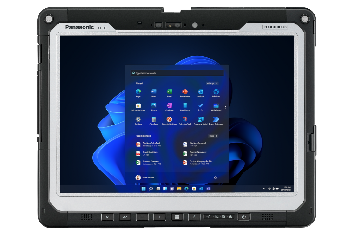 PANASONIC Panasonic TOUGHBOOK 33, MK4, sans clavier, 30,5 cm (12''), hot-swap, USB, BT, Ethernet, Wi-Fi, Intel Core i5, SSD, Win. 11 Pro, RB