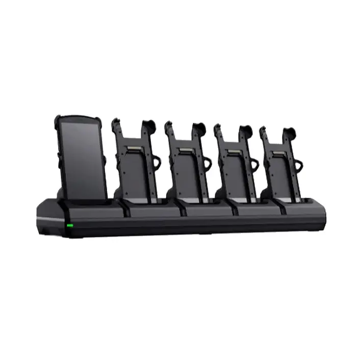 Urovo 5BCDT5001RB-1, Soporte para dispositivo DT50 de 5 ranuras + fuente de alimentación (UE) compatible con carcasa resistente (2.99.999.0000003)