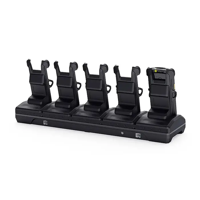 Urovo 5BCDT5001RB-1, Soporte para dispositivo DT50 de 5 ranuras + fuente de alimentación (UE) compatible con carcasa resistente (2.99.999.0000003)