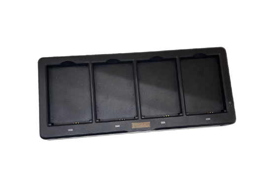 Urovo 4BCCT58-1, CT58 4-slots batterijhouder+PSU(EU), wat zorgt voor een snelle en betrouwbare oplaadervaring