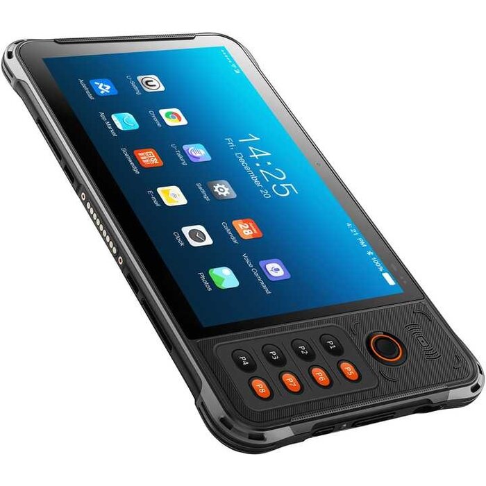 Urovo P8100-XCHT8WNSEX6, P8100P, sin 2D, 10", A13, 4/64, WiFi, 4G, 10000 mAh, cable, fuente de alimentación (UE), para uso sanitario, correa X