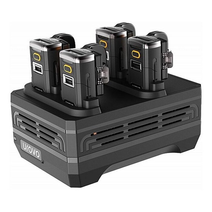 Urovo 4TCSR5600-1, SR5600 Estación de carga de dispositivos de 4 ranuras con fuente de alimentación (UE)