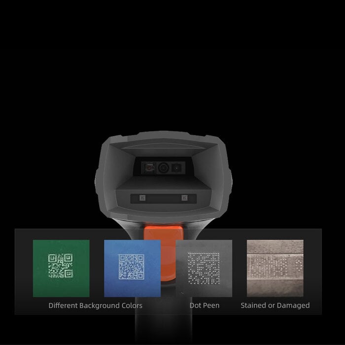 Urovo K220, Industriële draadloze 2D DPM barcodescanner inclusief houder en USB-kabel