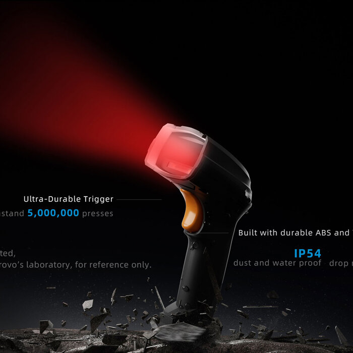 Urovo K220, Industrial wireless 2D DPM barcode scanner including cradle and USB cable