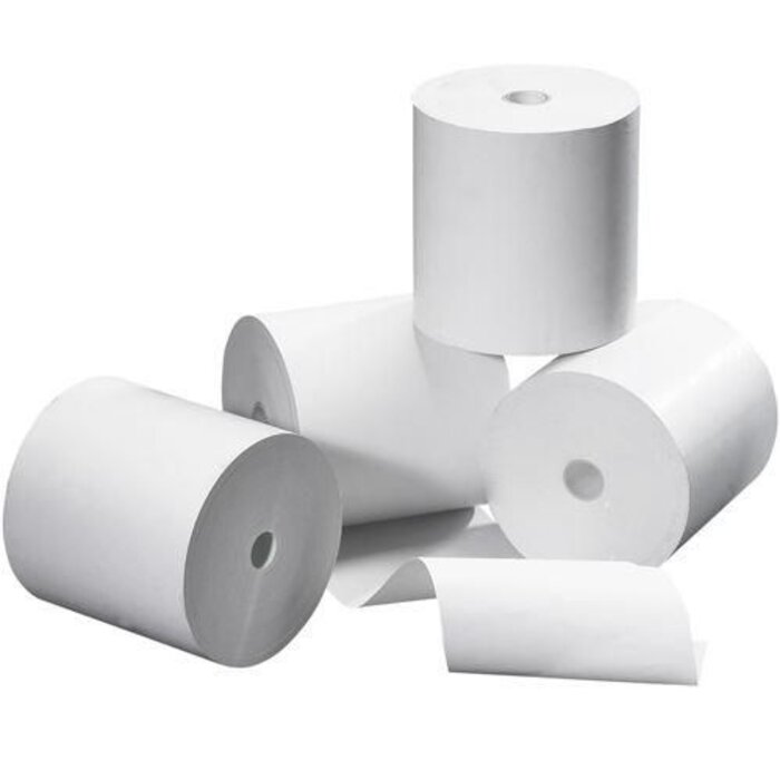 Papel de recibo de captura térmico 57x45 núcleo 12,8 - 25M 55gr BP-A gratis 50 uds/caja