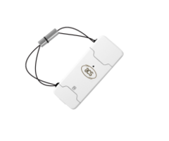 ACS Lector de tarjetas inteligentes ACR40T-A7 ACS ACR40T USB tipo C de tamaño SIM (botón integrado y cordón de lazo incluidos)