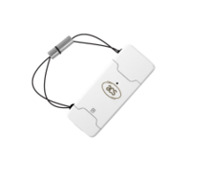 ACS Lector de tarjetas inteligentes ACR40T-A6 ACS ACR40T tipo A, USB, tamaño SIM (botón integrado y cordón de lazo incluidos)