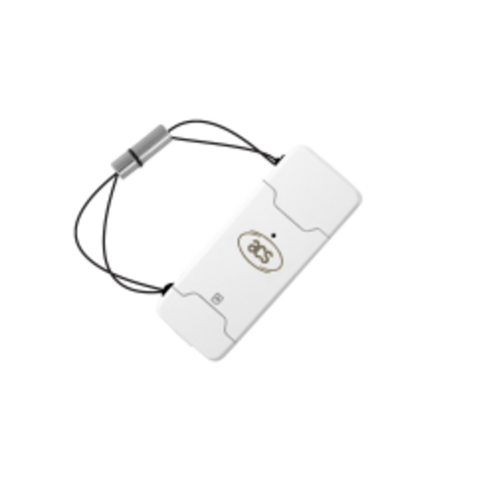 ACS Lector de tarjetas inteligentes ACR40T-A6 ACS ACR40T tipo A, USB, tamaño SIM (botón integrado y cordón de lazo incluidos)