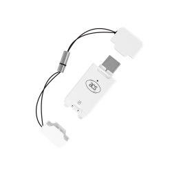 ACS ACS ACR40T-A6 USB Type-A SIM Smart Card Reader, a built-in application button and an included loop
