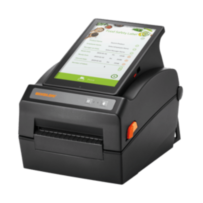 BIXOLON XQ-840IIG/BEG - Bixolon XQ-840II, tablet-embedded labelprinter, 8 dots/mm (203 dpi), USB, USB-host, BT, WLAN, kit (USB), grijs