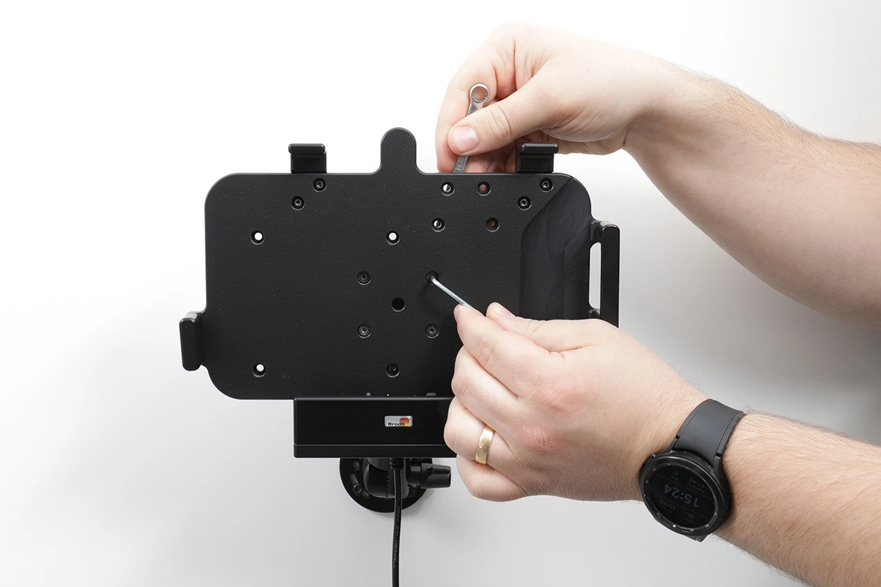 BRODIT Soporte activo Brodit, VESA75, para dispositivos con funda resistente