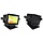 Brodit, table stand, Table stand contains five Brodit slide-in mounts