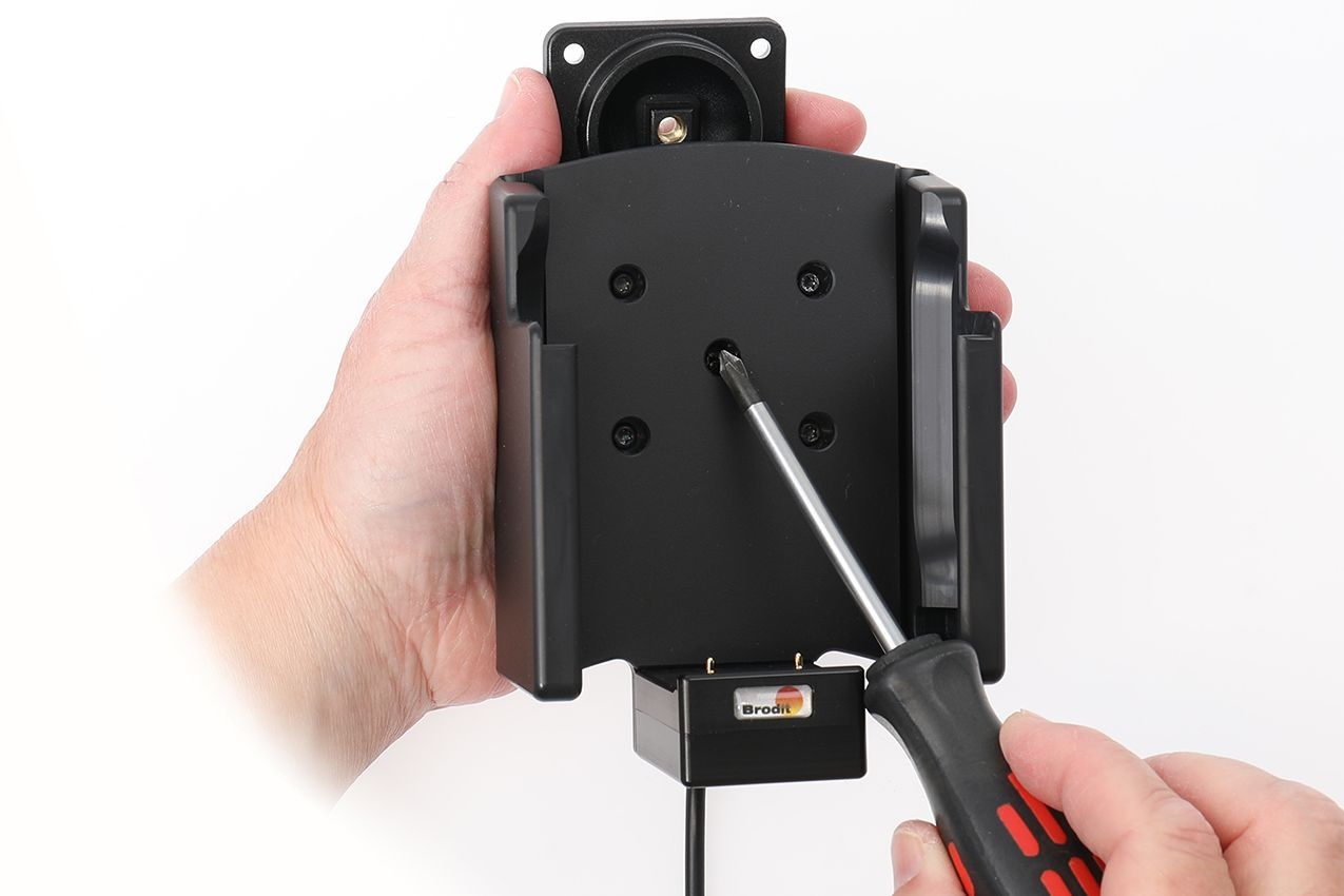 BRODIT Brodit, Actieve houder, with cigarette lighter plug (pogo pin charging), active holder