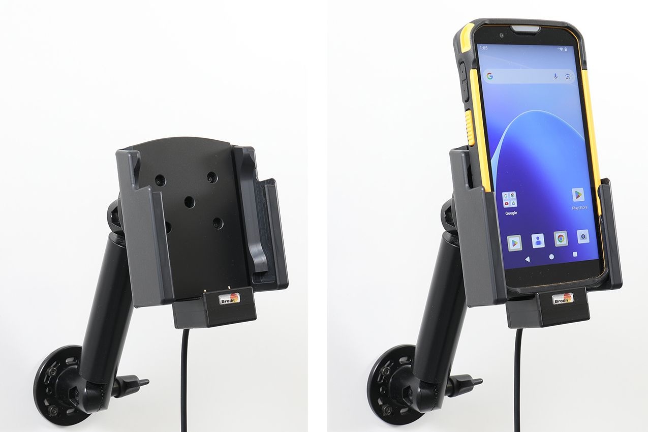 BRODIT Brodit, Actieve houder, with cigarette lighter plug (pogo pin charging), active holder