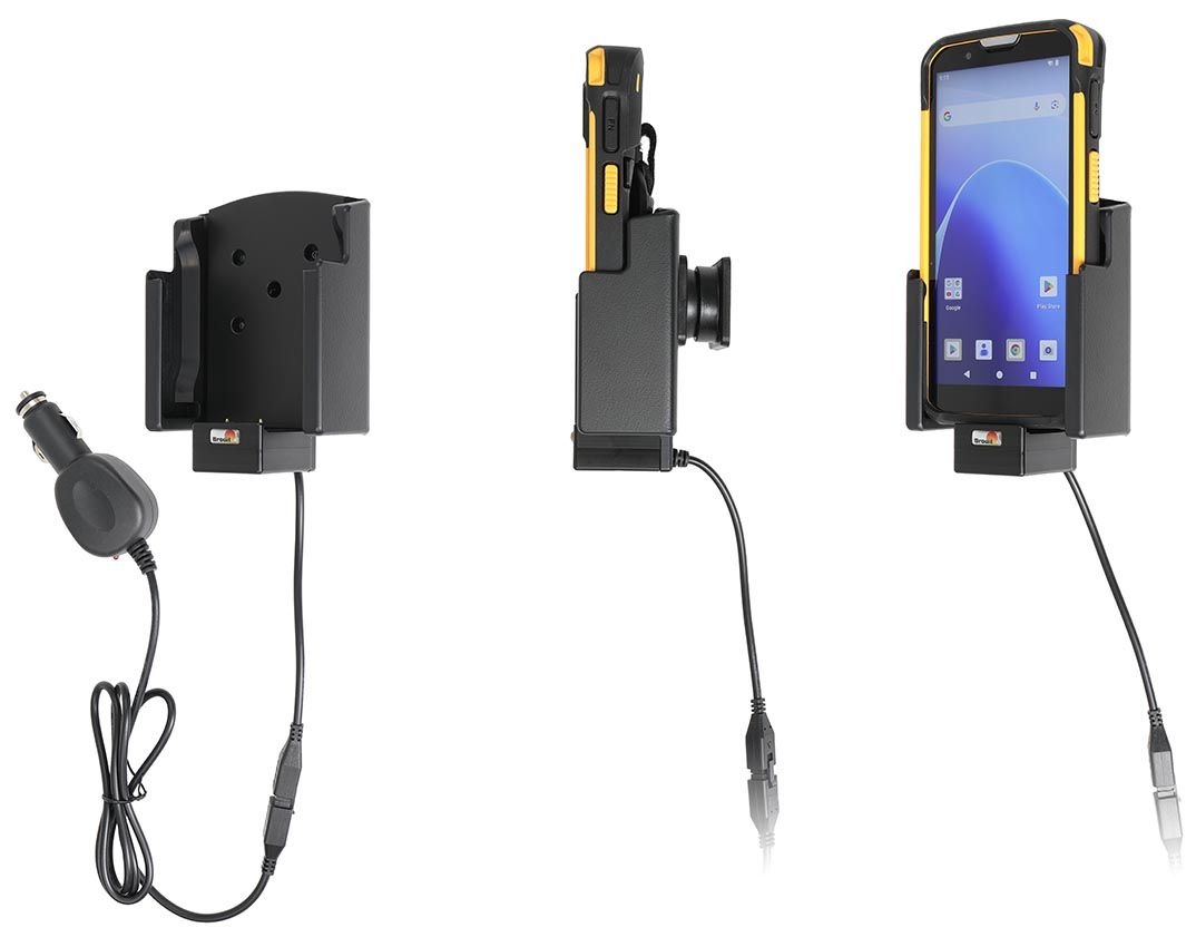 BRODIT Brodit, Actieve houder, with cigarette lighter plug (pogo pin charging), active holder