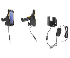 BRODIT Brodit, Active Mount, active holder for fixed installation (pogo pin, Rubber-Boot + Pistol-Grip