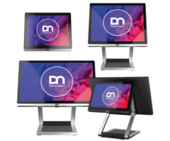 DIEBOLD NIXDORF CRBAS-D1156-S - Diebold Nixdorf Série D1000, 39,6 cm (15,6''), capacitif projeté, Full HD, USB, USB-C, argent