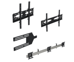 ERGONOMIC WT223220LL - Support de menu ergonomique inclinable pour 3 écrans (format paysage) jusqu'à 43' (VESA 100 et 200)