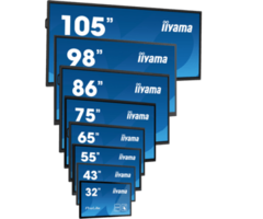 IIYAMA iiyama ProLite LE9864UHS-B1AG, 24/7, 247,7 cm (98''), 4K, USB, USB-C, RS232, Ethernet, WLAN, Android, Kit (RS232)