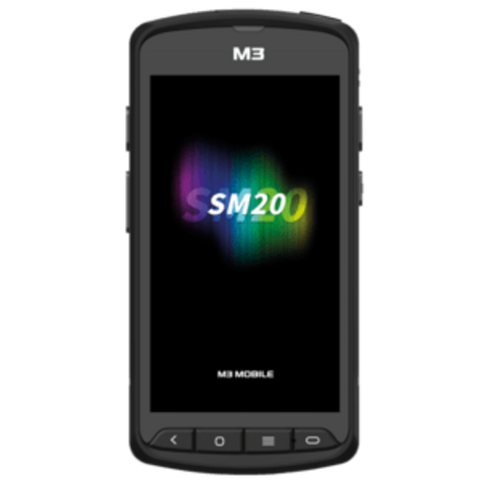 M3 M3 Mobile SM20F, NFC (HF), 2D, SE4710, 12,7 cm (5''), GPS, BT (5.1), WLAN, 4G, NFC, Android, GMS, RB, nero, 4 GB RAM / 64 GB Flash