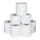 Receipt rolls, Heipa, thermal paper, 57 mm, 36 mm, 12.7 mm, white, 4.32 g, Roll Width: 57 mm