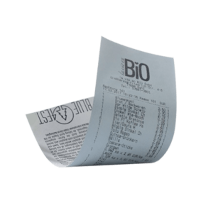 HEIPA 55057-10014 - Rouleau de tickets de caisse Thermo Blue4est, 57 mm, 18 m, Longlife, EC-Cash, bleu clair