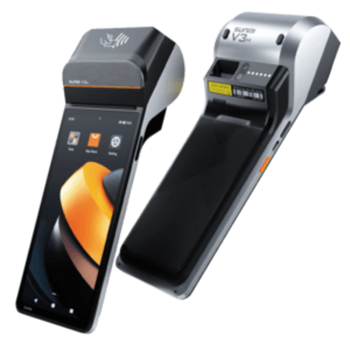 SUNMI P06100047 - SUNMI V3H, Android GMS EDLA, 2D, GPS, USB-C, BT (BLE, 5.0), WLAN, eSIM, 4G, NFC, Android