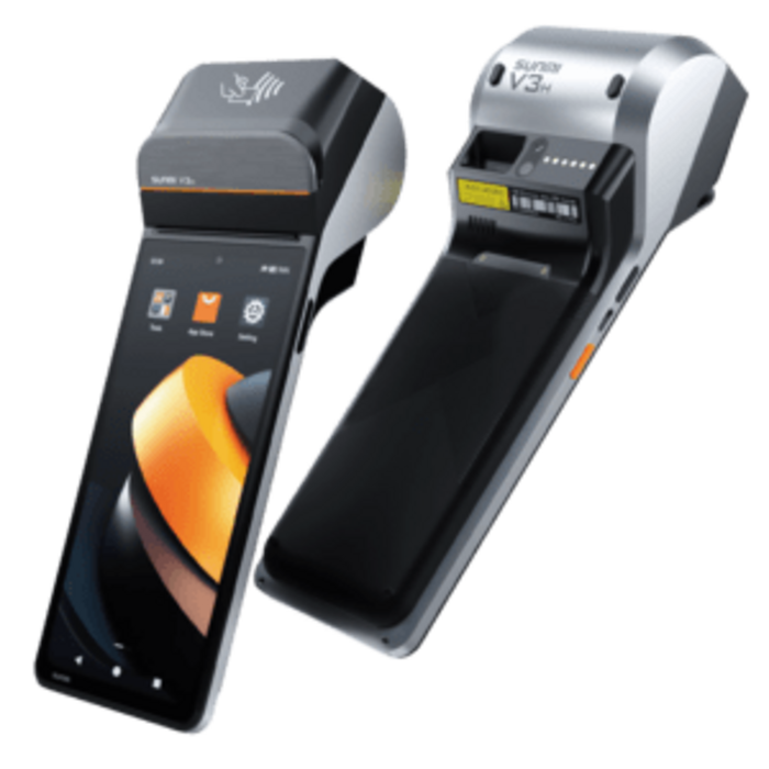 SUNMI SUNMI V3H, Android GMS EDLA, 2D, GPS, USB-C, BT (BLE, 5.0), WiFi, eSIM, 4G, NFC, Android, 67.8 g, 4 GB RAM / 64 GB Flash