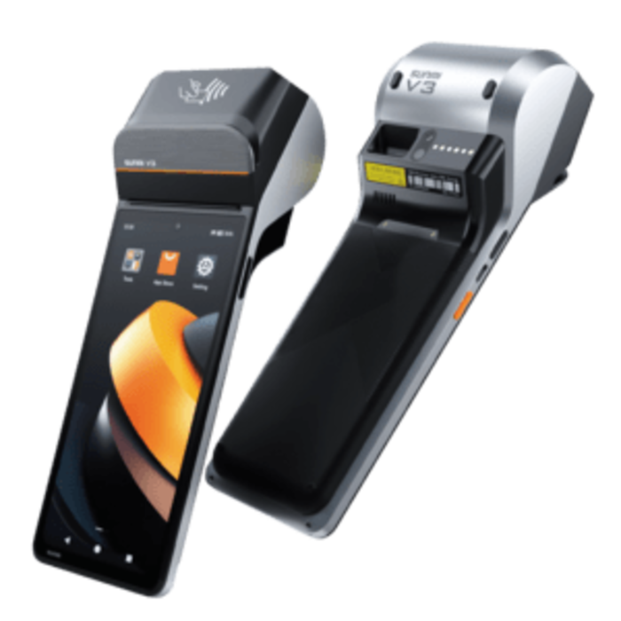 SUNMI SUNMI V3, SUNMI OS, A13, USB-C, BT (BLE, 5.0), WLAN, 4G, NFC, 3GB RAM / 32 GB Flash