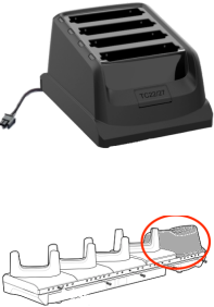 Zebra Zebra 4-slot replacement battery attachment, 4-Slot Spare Battery Cup