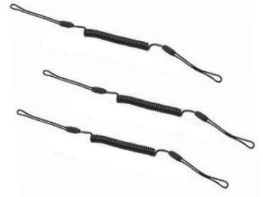 Zebra Cavo di sicurezza Zebra, Set of three wrapped tethers for pen