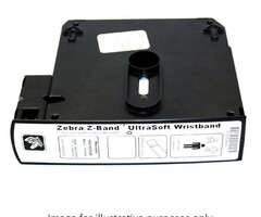 Zebra 10015355-RK - Pulsera Zebra Z-Band Ultra-soft, roja