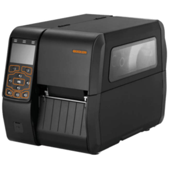 BIXOLON XT5-409S - BIXOLON XT5-40-serie, 8 dots/mm (203 dpi), terugspoelen, RTC, display, USB, USB-host, RS232, Ethernet, zwart